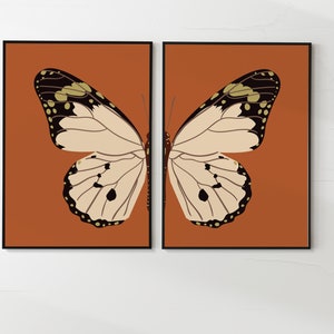 Butterfly Printable Wall Art Set of 2, Butterfly Printable Wall Art ...