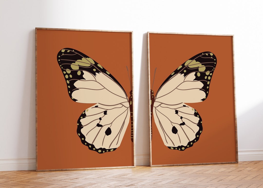 Butterfly Printable Wall Art Set of 2 Butterfly Printable - Etsy