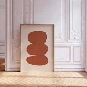 Minimalistische abstrakte druckbare Kunst, moderne Kunst Poster, Terrakotta abstrakte Kunst, großformatiger abstrakter Druck, zeitgenössischer Kunstdruck Bild 9