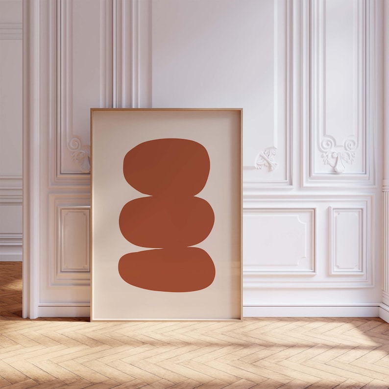 Minimalistische abstrakte druckbare Kunst, moderne Kunst Poster, Terrakotta abstrakte Kunst, großformatiger abstrakter Druck, zeitgenössischer Kunstdruck Bild 9