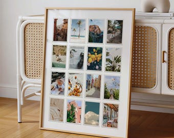 Personalized Photo Collage Print, Printable Custom Wall Art, Memory Photo Keepsake Prints Digital Download - 16 Photos