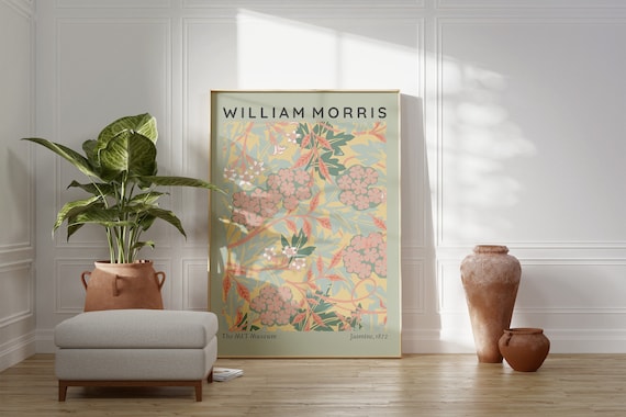 William Morris Printable Wall Art, William Morris Pastel Print, William Morris Print, Danish Pastel Wall Art, Floral Wall Art, Art Nouveau