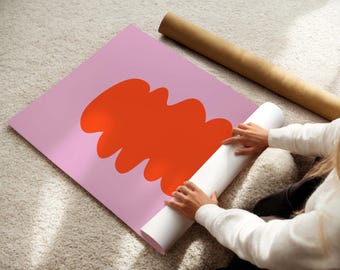 Minimalist Abstract Printable Wall Art: Organic Shape Art Print (Digital Download)