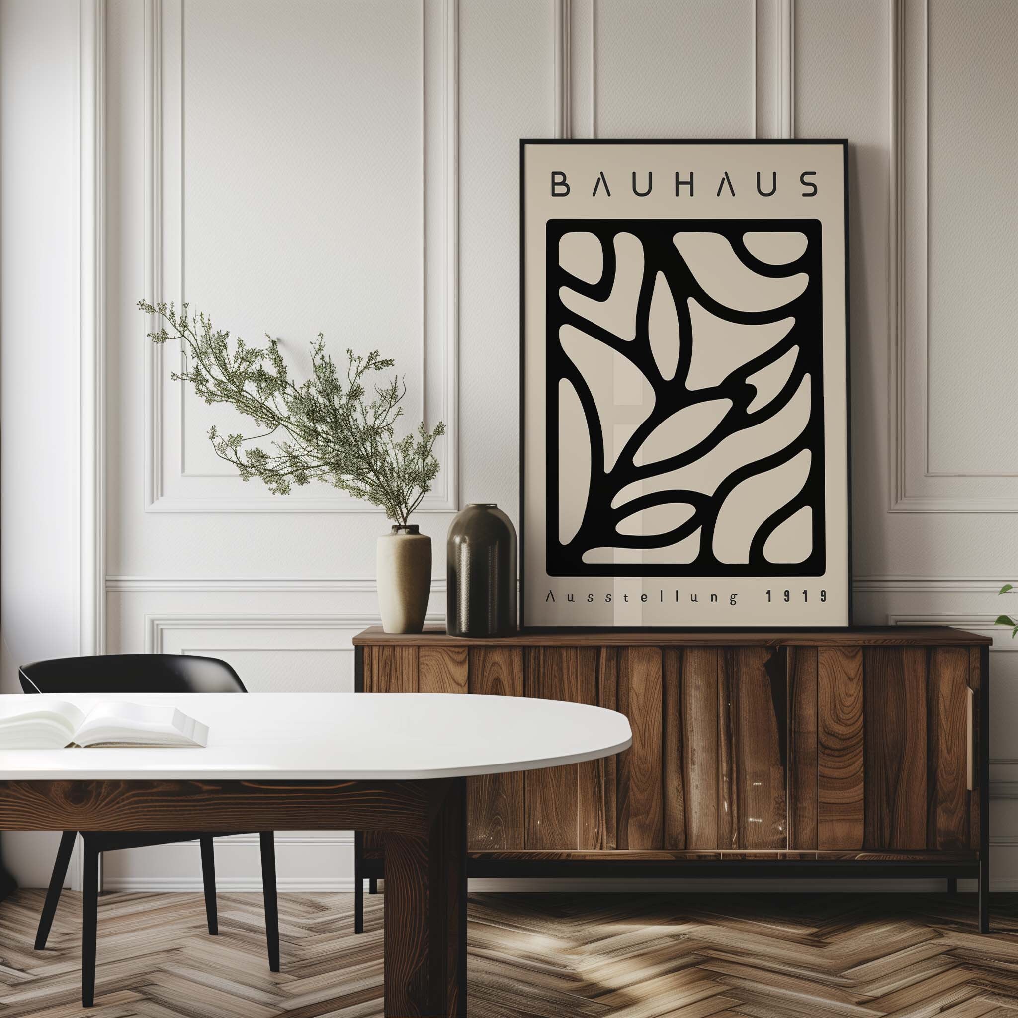Bauhaus Exhibition Poster: Mid-century Modern Geometric Art
