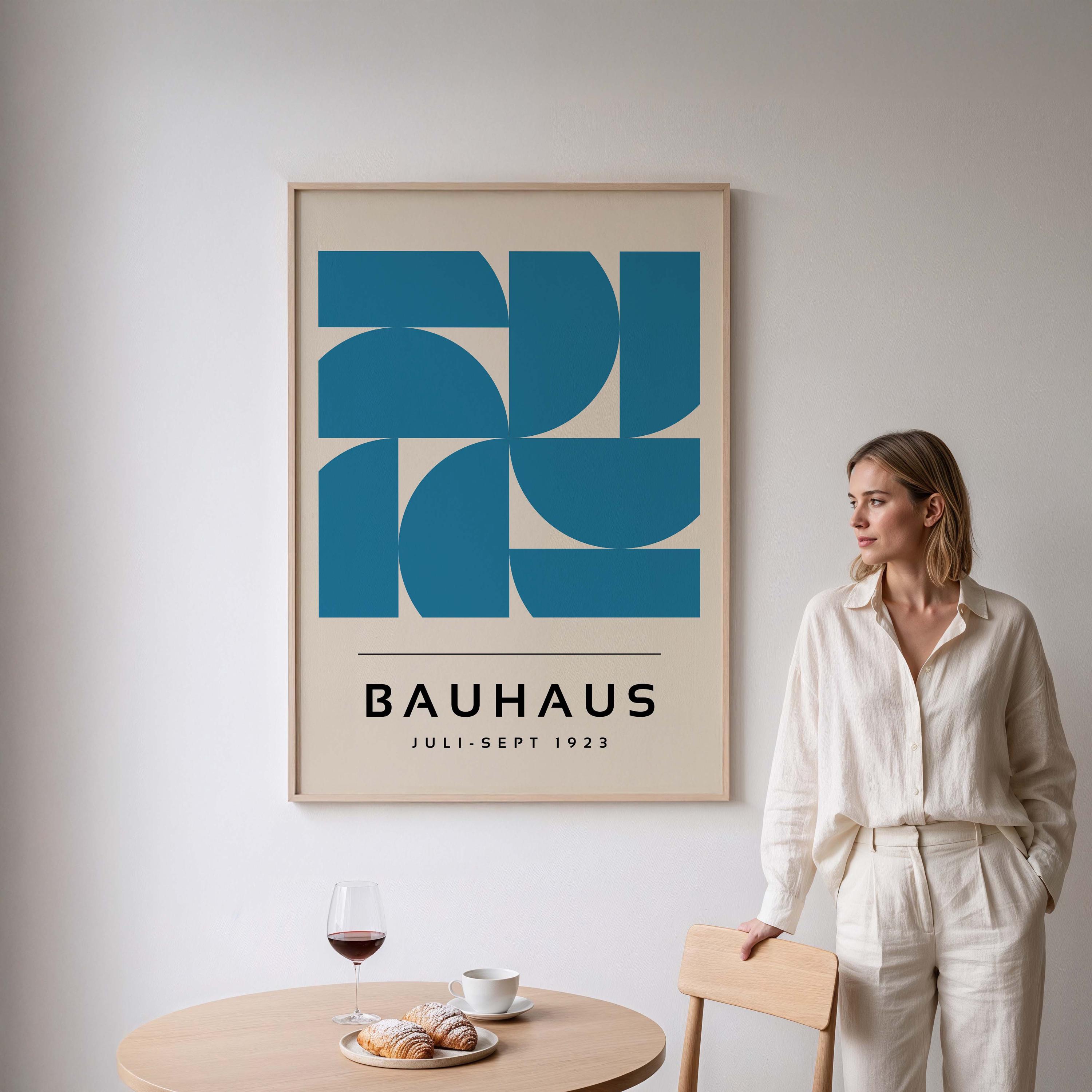 【 Bauhaus-作品No.11-1】 アートポスター／500×400 額なし Bauhaus Exhibition Poster: Retro Modern Minimal Home Decor
