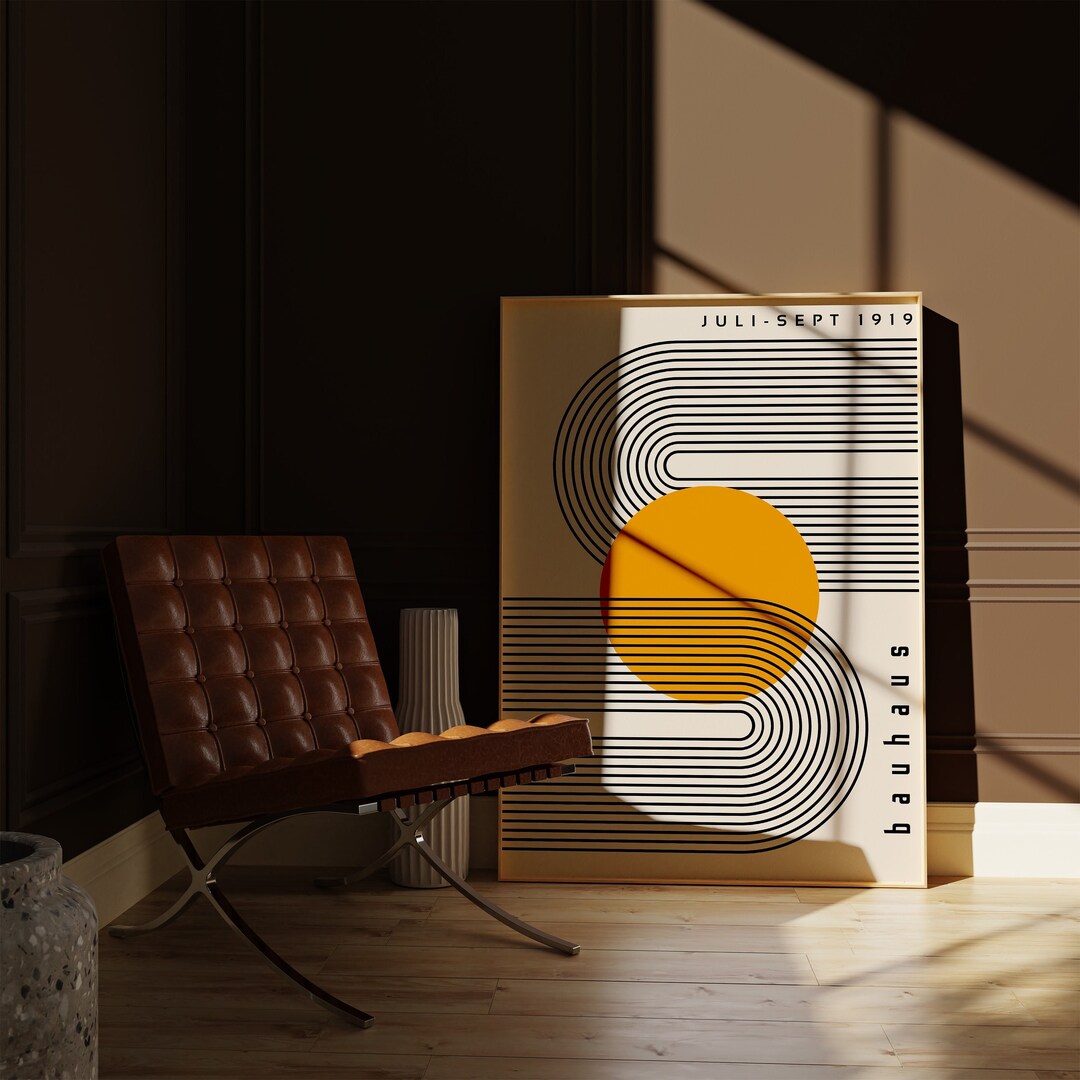 Bauhaus Printable Wall Art Mid Century Modern Print Retro Bauhaus Wall ...