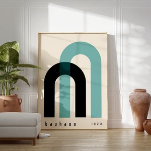 Black Bauhaus Printable Poster Set, Mid Century Modern Print Set of 6 ...