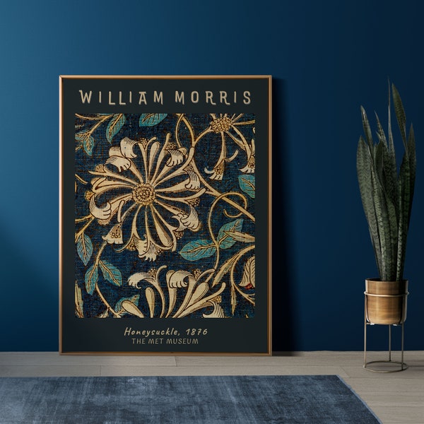 William Morris Printable Wall Art, William Morris Print, William Morris Art Nouveau Poster, Floral Print, Vintage Wall Art, Museum Poster