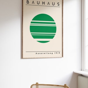 Green Bauhaus Printable Poster Set, Mid Century Modern Print Set of 6 ...
