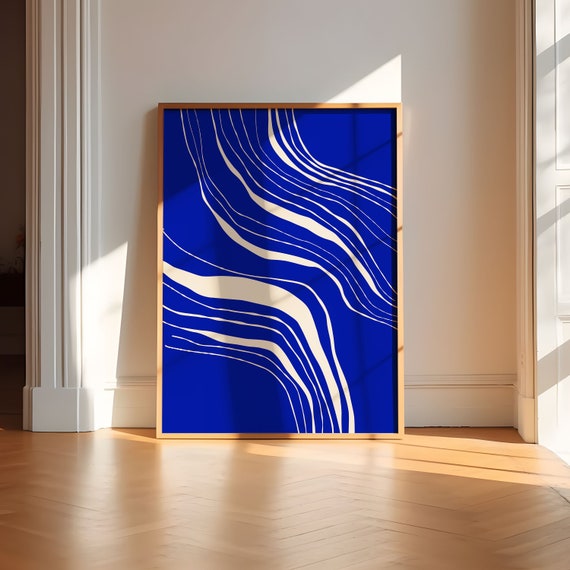 Wavy Abstract Art Print: Modern Minimalist Wall Decor (Digital Download)