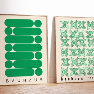 Bauhaus Printable Wall Art Set of 2 Black Mid Century Modern - Etsy
