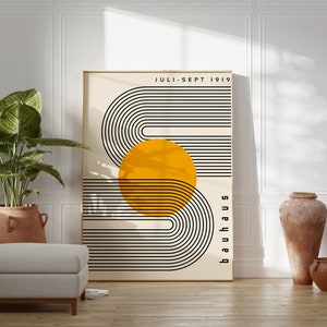 Bauhaus Printable Wall Art Mid Century Modern Print Retro Bauhaus Wall ...