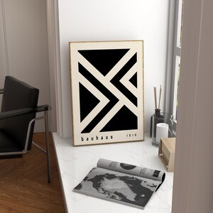 Black Bauhaus Printable Poster Set, Mid Century Modern Print Set of 6 ...