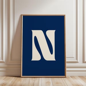 Impresión de letras personalizadas, arte mural imprimible del alfabeto, impresión del alfabeto personalizada, póster de inicial personalizado, arte mural con letras coloridas