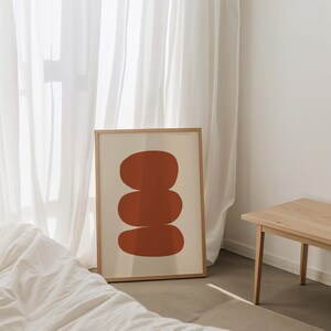 Minimalistische abstrakte druckbare Kunst, moderne Kunst Poster, Terrakotta abstrakte Kunst, großformatiger abstrakter Druck, zeitgenössischer Kunstdruck Bild 7