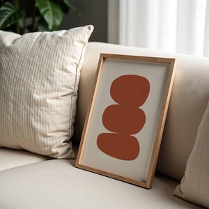 Minimalistische abstrakte druckbare Kunst, moderne Kunst Poster, Terrakotta abstrakte Kunst, großformatiger abstrakter Druck, zeitgenössischer Kunstdruck Bild 8