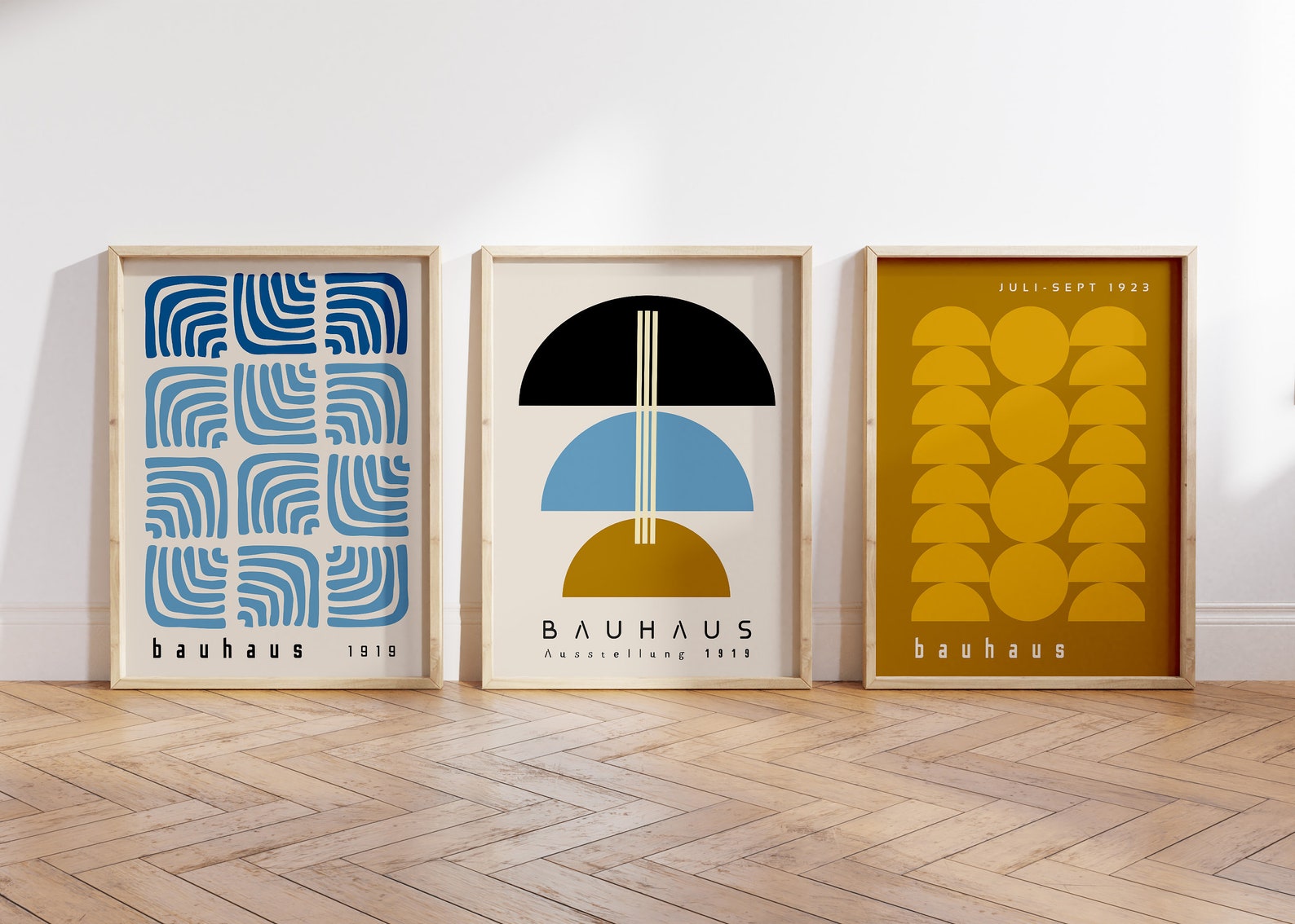 Bauhaus Printable Wall Art Set Mid Century Modern Print Set - Etsy
