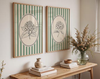Minimalist Line Art Flower Print Set: Modern Botanical Wall Decor (Digital Download)
