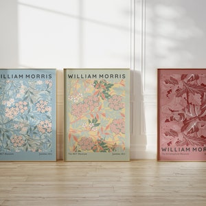 William Morris Printable Wall Art, Gallery Wall Set of 3, William Morris Print, Living Room Wall Decor, Trendy Morris Digital Art