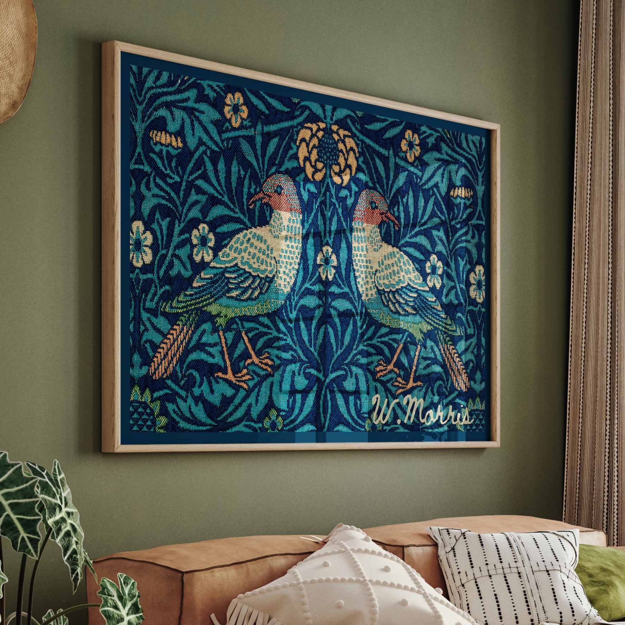William Morris Textile Printable Wall Art, Horizontal Art Digital
