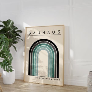 Black Bauhaus Printable Poster Set, Mid Century Modern Print Set of 6 ...