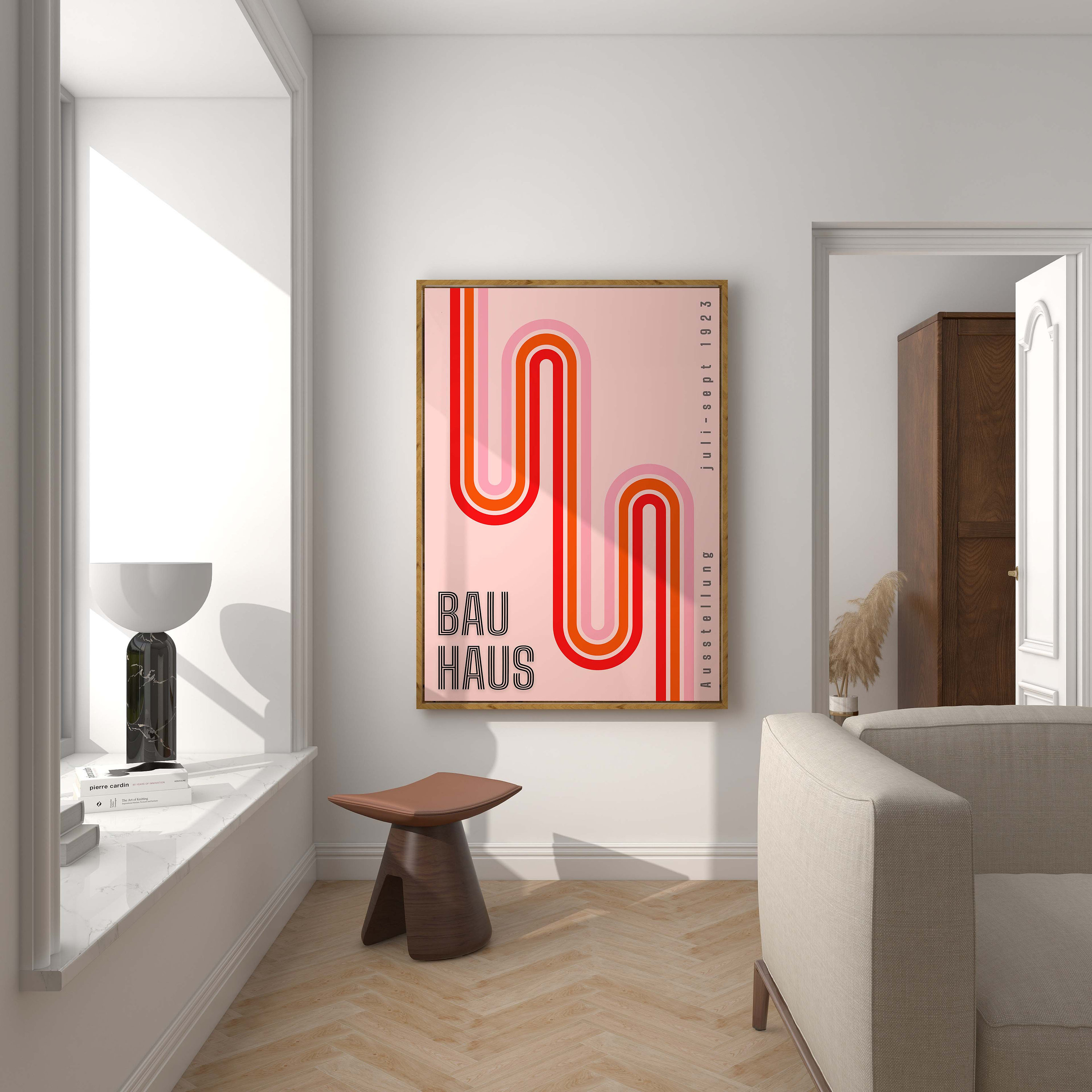 Bauhaus Poster, Abstract Printable Wall Art, Mid Century Modern