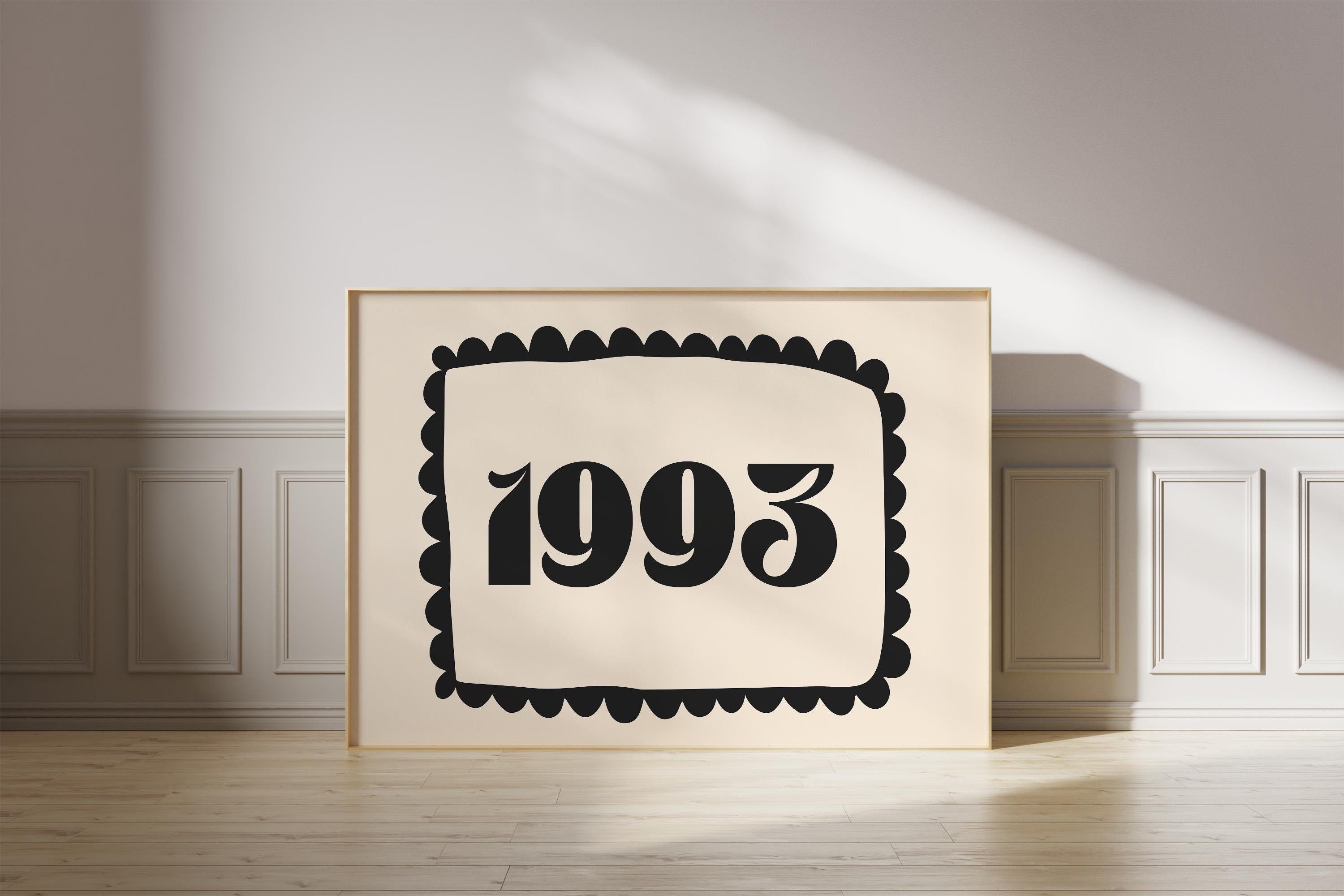 Personalised Year Printable Wall Art, Birth Year Art Print