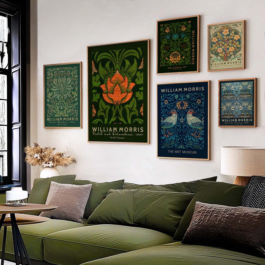 William Morris Printable Wall Art Set, Morris Print Set of 6, Art ...