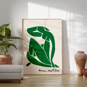 Minimalistische Matisse afdrukbare muurkunst, groot formaat abstracte Henri Matisse-print, moderne eenvoudige kunstposter, tentoonstellingsgalerij muurkunst