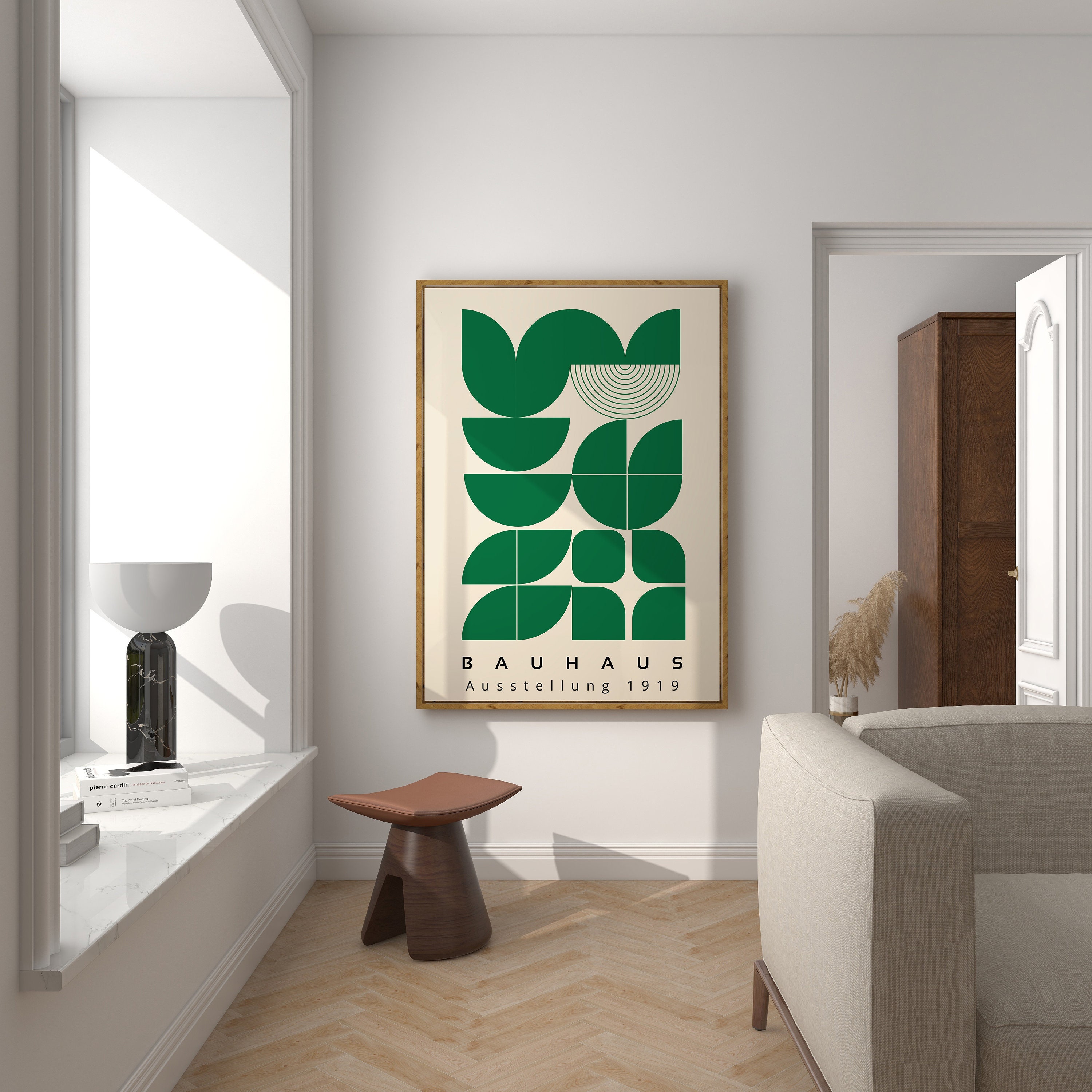 Set of 2 Bauhaus Printable Wall Art, Mid Century Modern Print Set ...