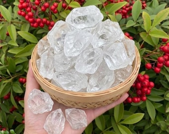 原石クリアクォーツクリスタル ICE チャンク標本 ロックストーン | A