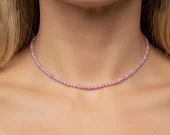 Dainty Kunzite Choker, Natural Lilac Gemstone Necklace, Heart Chakra Healing, Romantic Valentine’s Gift