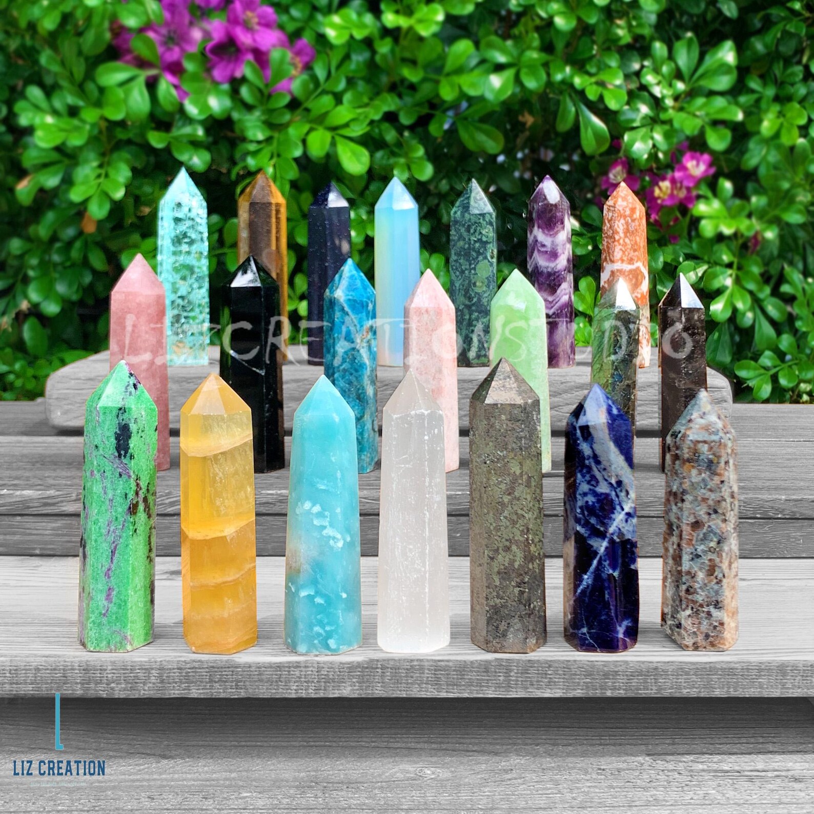 Mexican Crazy Agate Tower Point- Natural Gemstone Obelisk Wand- Mineral