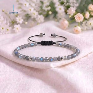 Minimalist Moonstone Crystal Bracelet- Natural Dainty Gemstone Jewelry, Divine Feminine Bridesmaid Gifts