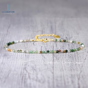Orbicular Jasper Bracelet- Ocean Jasper Minimalist Bracelet -Natural Stone Dainty Bracelet-Delicate Crystal Bracelet, Heart Chakra Gift
