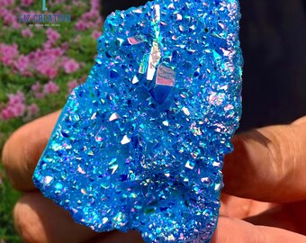 エンジェルオーロラクリスタルクラスター エンジェルオーラクラスター - 天然宝石鉱物標本クラスター - ワーク