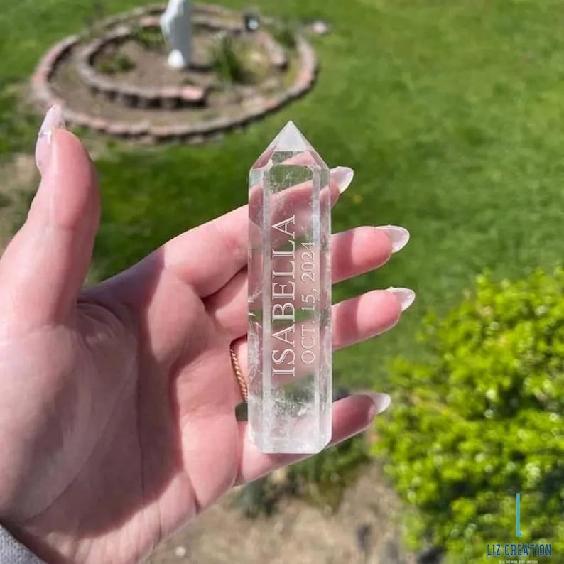 Clear Quartz Obelisks ,White Quartz Tower Point -Healing Crystal Wand- Mineral Specimens, Crown Chakra image 2