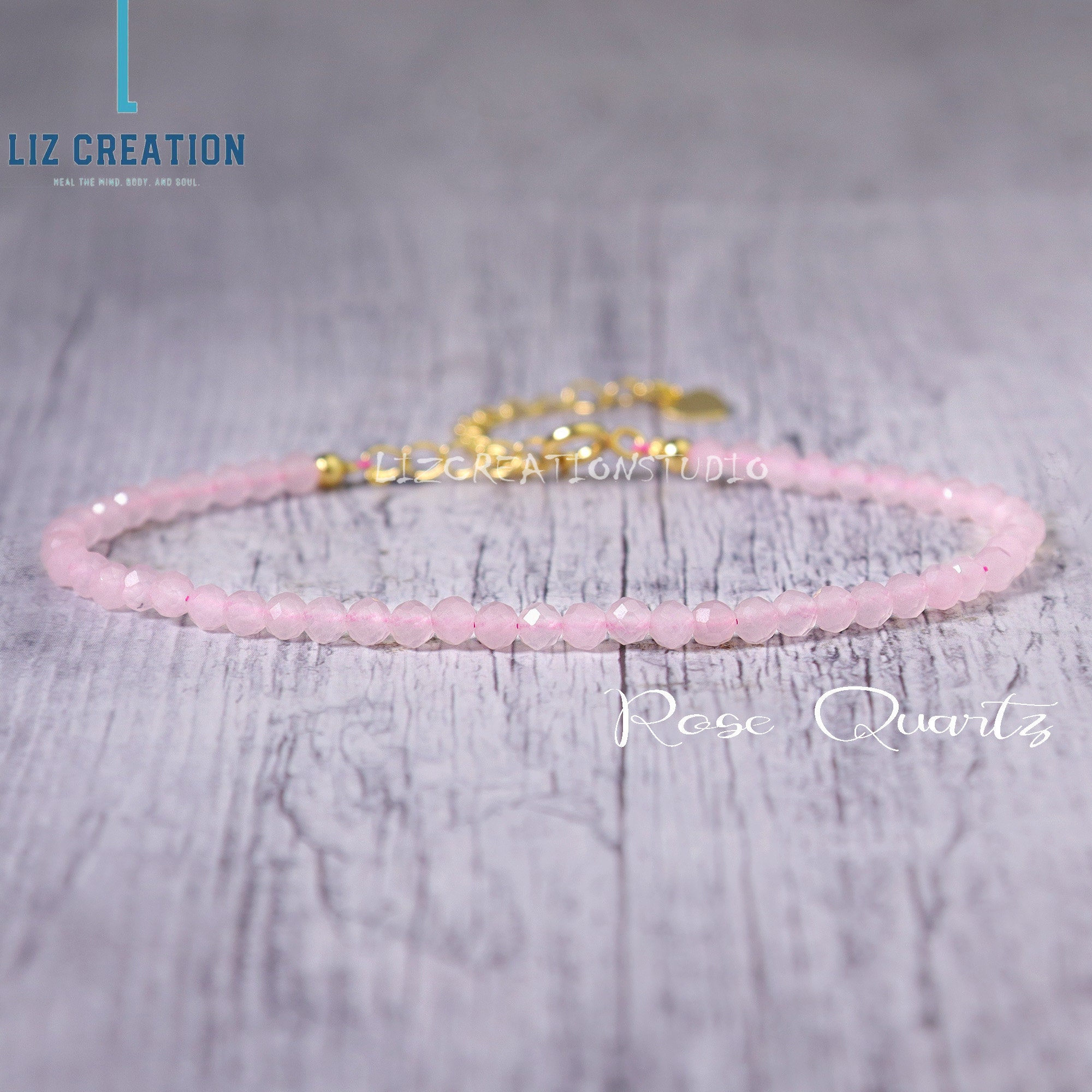 Real rose quartz clearance bracelet