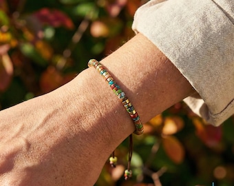 Naturstein-zierliches Armband-Heilkristall Galaxie Seesediment Jaspis Minimalist Armband, stapelbar