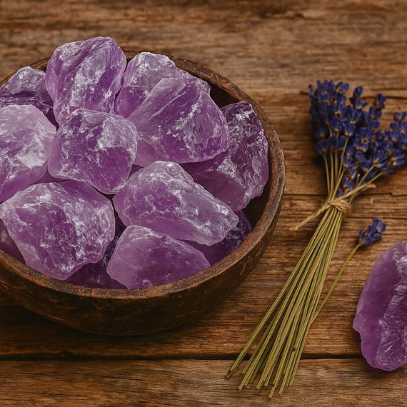 Raw Lavender Amethyst Crystal: Rough Gemstone for Tumbling, February Birthstone , Mineral Specimens