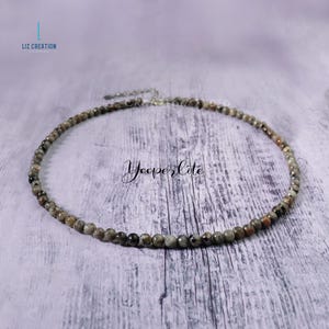 Delicate Yooperlite-kralen sierlijke choker - natuurlijke Yooperlite-steen minimalistische ketting - Emberliet kristal choker cadeau, wortelchakra
