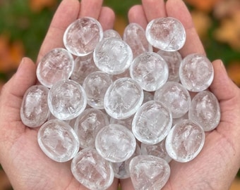 Clear Quartz Tumbled Stones • Master Healer Crystal • Polished High Vibration Stone • Meditation Gift