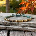 Personalized Morse Code STRONG AS F*CK Bracelet- African Turquoise - Hidden Secret Message Gift