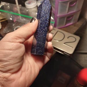 Blue Goldstone Tower Point, Natural Gemstone Healing Crystal Obelisk Wand, Mineral Specimens ,Office Decor image 12