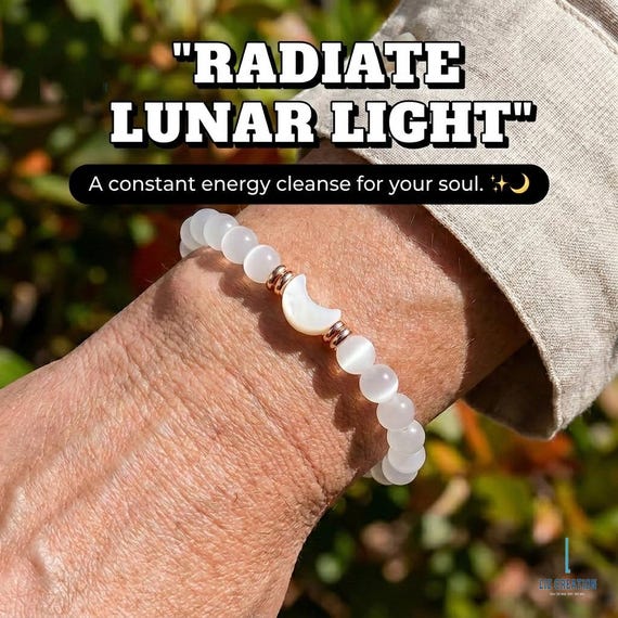 Moon Phase Bracelet -solar Lunar Energy Sunstone Crystal Joy