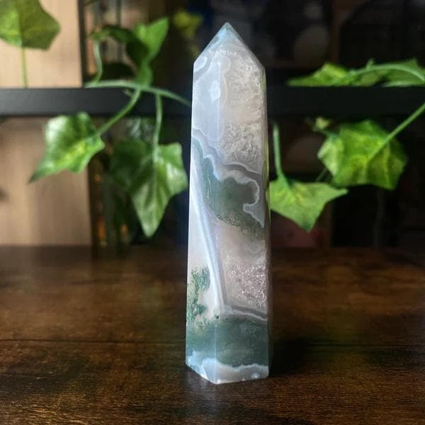 モスアゲート　天然石　タワーポイント　結晶　キラキラ✴️原石 モスアゲート 天然石 タワーポイント 結晶 キラキラ✴️原石 【公式通販】