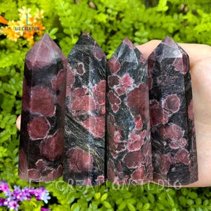 Garnet Tower, Garnet Point, Natural Stone Obelisk Wand, Mineral Specimens Crystals Gift, January Birthstone, Home Decor, Heart CHakra
