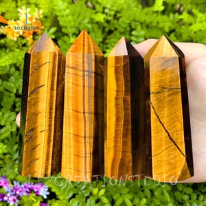 Primary Stones And Minerals Natural Tiger Eye Stone Tower Room Decor Crystal Point Ornaments Witchcraft Home Decoration Wand Ore Crafts
