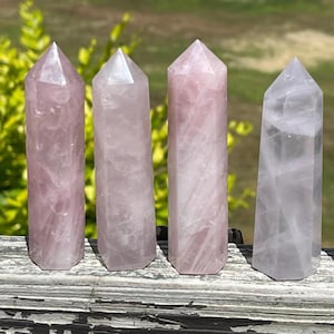 Rosenquarz Kristall Turmspitze, Natürlicher Rosa Obelisk, Herz Chakra Dekor, Liebe & Mitgefühl Geschenk Bild 8