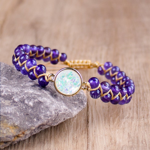Green Purple Bracelet